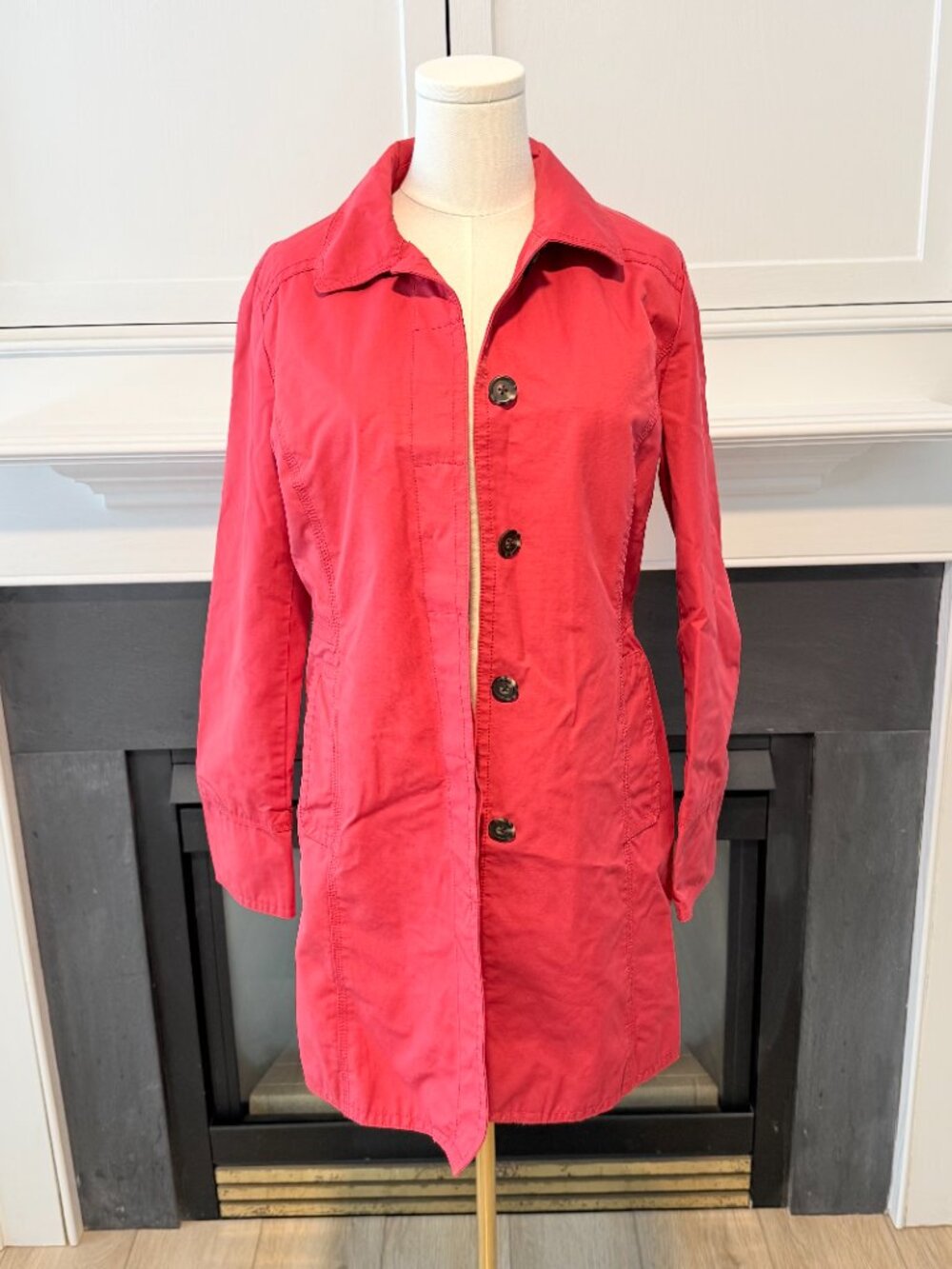 💖 Pink Utility Jacket Lightweight Button Front | Eddie Bauer | Size M - Picture 2 of 16